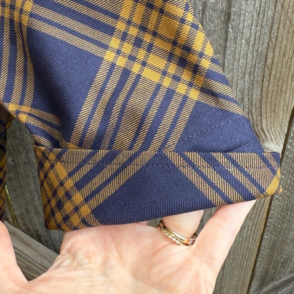 Pendleton Virgin Wool Classic Plaid Navy Blue Bel… - image 3